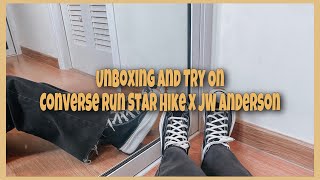 Converse Run Star Hike x JW Anderson  Unboxing and Try On [upl. by Feerahs]