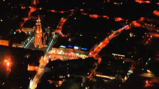 OSIJEK  noćni let iznad grada  night flight above the city [upl. by Nedyaj80]