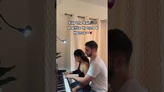 My favorite piano song❤️ kisstherain piano couplegoals relationshipgoals afam pianocover [upl. by Sinnaiy41]