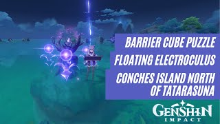 Electroculus amp Barrier Cube Puzzle at Conches Island North of Tatarasuna  Genshin Impact [upl. by Llemmart]