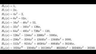 Hermite Polynomials up to n4 [upl. by Amara]