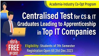 IT Graduates Centralized Test for Paid Apprenticeship by HEC amp VU  Paid Internships [upl. by Ainolopa]