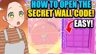 HOW TO OPEN THE SECRET WALL CODE REVEALED amp GET THE CHEST ITEM 🏰 Royale High [upl. by Adniram388]