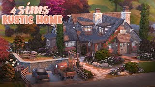 Large Rustic Family Home 🤎  The Sims 4 Speed Build [upl. by Lehteb]