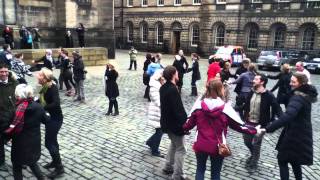 The Worlds First Ceilidh Flash Mob  Dashing White Sergeant [upl. by Sihtam]