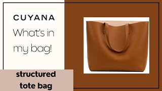 Cuyana Classic Structured Tote Bag Review  Whats in my bag [upl. by Ajna]