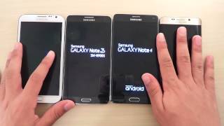 Samsung Galaxy S6 edge vs Galaxy Note 4 vs Galaxy Note 3 vs Galaxy Note 2  Which is faster [upl. by Sari]