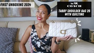 MY FIRST UNBOXING 2024  COACH TABBY SHOULDER BAG 26 WITH QUILTING [upl. by Chico292]