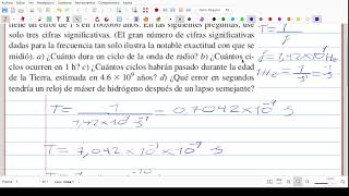 Problema sobre la precisión de un Reloj controlado por un Máser de Hidrógeno [upl. by Berman855]