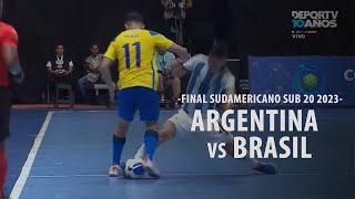 FUTSAL  Argentina vs Brasil Final  Sudamericano Sub 20  2023 [upl. by Richella114]