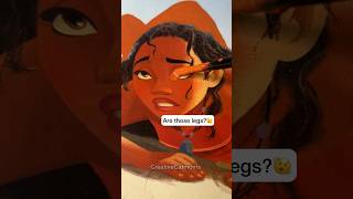 Moana had EVIL grandma🤫twisted disney Pt2 shorts art creative disney [upl. by Enajiram479]