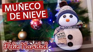 Muñeco de nieve con calcetines ☃ Manualidades fáciles para Navidad [upl. by Putnam]