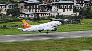 NerveRacking A319 Departure from Paro One of the World’s Most Challenging Airports [upl. by Eerot]