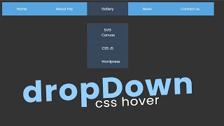 Easiest Dropdown Hover Menu with HTML CSS Only [upl. by Encratia889]