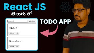 React ToDo app in Telugu  Create Todo App in Reactjs in 20mins  Developed By Hari [upl. by Llij]