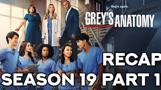 Grey´s Anatomy  Season 19 Part 1 Recap [upl. by Culley790]