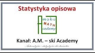 Statystyka opisowa z pakietem Statistica  część 1 [upl. by O'Gowan]