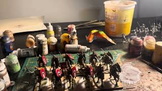 Victrix Late Roman Cav and hoplite assembly bench update [upl. by Ynaffital]