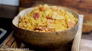 ARROZ CON TOCINETA Y CEBOLLA CON CONSOMEE ESTE ES EL MAS QUE PIDEN PARA LAS BODAS Y CENAS PRIVADAS [upl. by Niwrehs]