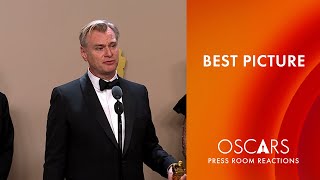 Best Picture  Oppenheimer  Oscars 2024 Press Room Speech [upl. by Akirahc238]