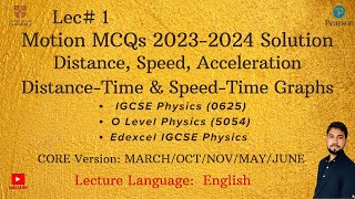 IGCSE Physics Motion MCQs Question Revision O level Physics Motion MCQs Question Lec1 [upl. by Yednil]