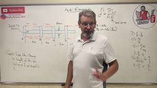 Mechanics of Materials Lesson 17  Axial Elongation Due to Axial Load Example [upl. by Nitsed354]