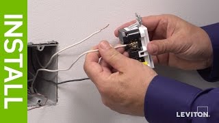 How to Install a GFCI Outlet AFCI and Dual AFCIGFCI Outlet  Leviton [upl. by Jasmine153]