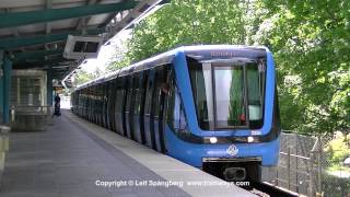 SL Tunnelbana  Metro at Björkhagen station Stockholm [upl. by Isaacs]