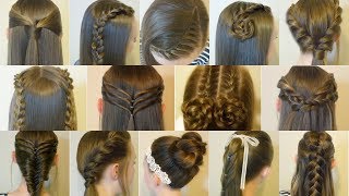 14 Easy Hairstyles For School Compilation 2 Weeks Of Heatless Hair Tutorials [upl. by Akeihsat376]