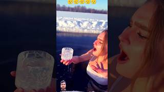 ice wine 🍷 glass eaten by beautiful lady [upl. by Neehsas]