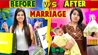 Before Marriage vs After Marriage  Sanjhalika Vlog [upl. by Darnoc422]