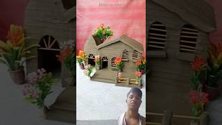 Destroying mini clay Home reaction diy artandcraft craft clayhouse greenscreen [upl. by Dichy]