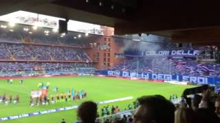 Sampdoria  Genoa quotCoreografie inizio partitaquot 22102016 [upl. by Cynara]