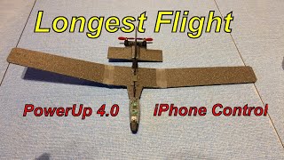 PowerUp 40 My longest flight so far  iPhone controlled RC Plane [upl. by Swec468]