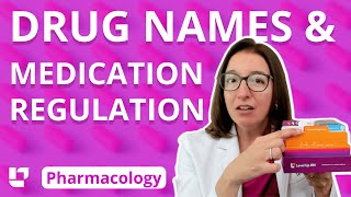 Drug Names amp Medication Regulation Nursing Pharmacology  LevelUpRN [upl. by Arutnev]