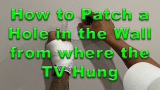 How to Patch a Hole in the Drywall from TV Wall Mounting 📺 [upl. by Gnilrets]