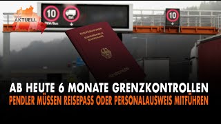 Ab heute 6 Monate Grenzkontrollen an deutschen Grenzen [upl. by Asilanom]