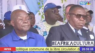 LE PRÉS FAUSTIN ARCHANGE TOUADERA A BAMBARI POUR LE LANCEMENT OFFICIEL DE LA RENTRÉ SCOLAIRE 2525 [upl. by Quintana]