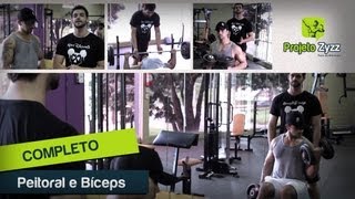 Treinamento completo  Peitoral e Bíceps [upl. by Aihsenod]