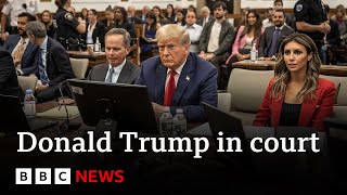 Donald Trump in court for second day of civil fraud trial  BBC News [upl. by Ichabod683]