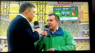 Michalczewski przeklina na wizji Lechia Jagielonia 14042013 [upl. by Anilag]