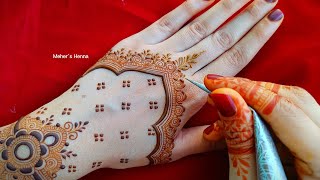 Eid Special Back Hand Mehndi Design  Eid Henna Design  Mehers Henna [upl. by Dione]