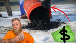 HOW TO FIX a pothole and MAKE  AquaPhalt Asphalt patching [upl. by Yeslaehc858]