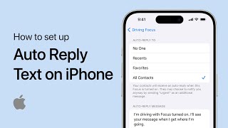 How To Setup Auto Reply Text on iPhone  Tutorial [upl. by Ing]