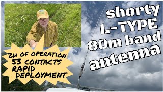 Make an LTYPE antenna for 80m band and up using 5m whip and one elevated radial [upl. by Anairuy624]