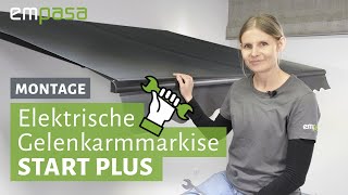 Markise montieren und einstellen – Elektrische Gelenkarmmarkise START PLUS  empasa [upl. by Tonye99]