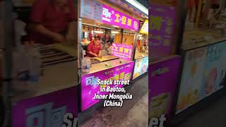 Snack street in Baotou Inner Mongolia China [upl. by Gifford]