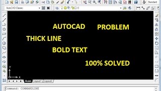 AUTOCAD THICK AND BOLD TEXT AND LINE 100 SOLVED [upl. by Hayyikaz392]