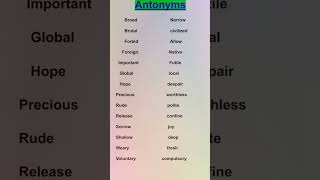 Antonyms english vocabulary shorts ytshorts [upl. by Mlawsky]