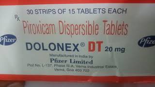 Dolonex 20 MG Tablet DT  Uses Dosage Side Effects Price in hindi [upl. by Paley]